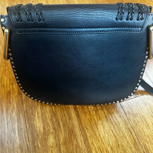 Chloe Hudson Black Braided Leather Crossbody Bag - Picture 2 of 7